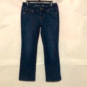 American Eagle stretchy slim boot dark wash jeans
